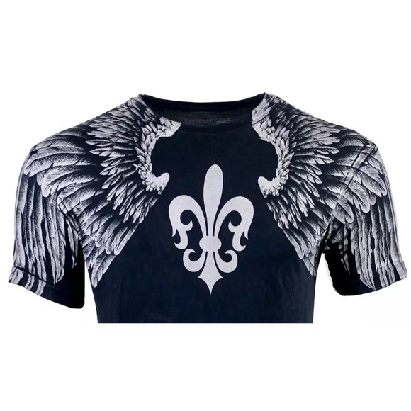 Xtreme Couture Affliction Men's T-Shirt AEROSMITH Black Wings Biker Tattoo MMA - Picture 5 of 5